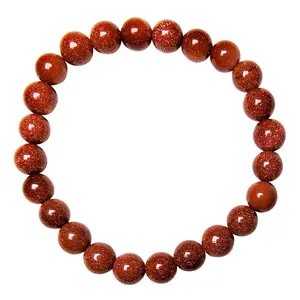 Stone Red Goldstone Bracelet For Man, Woman, Boys & Girls- Color: Red (Pack of 1 Pc.)
