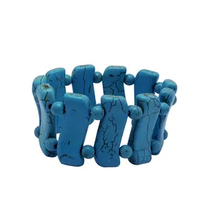 Stone Blue Howlite Bracelet For Communication For Man, Woman, Boys & Girls- Color: Turquoise (Pack of 1 Pc.)
