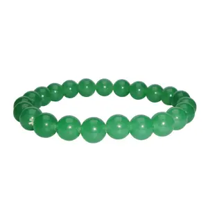 Stone Dyed Green Aventurine Bracelet For Man, Woman, Boys & Girls- Color: Green (Pack of 1 Pc.)
