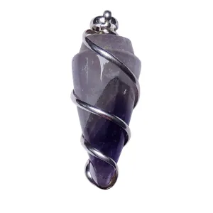 Stone Spiral Amethyst Pendant For Man, Woman, Boys & Girls- Color- Purple (Pack of 1 Pc.)