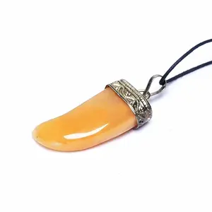 Stone Red Aventurine Healing Nail Pendant For Confidence For Man, Woman, Boys & Girls- Color- Red (Pack of 1 Pc.)