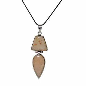 Stone Power Sunstone Pendant for Sacral Chakra For Man, Woman, Boys & Girls- Color- Multicolor (Pack of 1 Pc.)