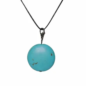 Stone Blue Howlite Pendant for Spirituality II For Man, Woman, Boys & Girls- Color- Blue (Pack of 1 Pc.)