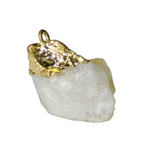 Stone Citrine Rough Uncut Pendant For Man, Woman, Boys & Girls- Color- Yellow (Pack of 1 Pc.)
