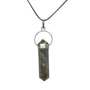 Stone Labradorite Double Point Pendant For Man, Woman, Boys & Girls- Color- Multicolor (Pack of 1 Pc.)