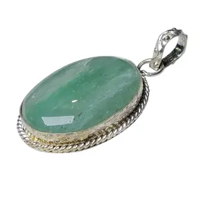 Stone Jade Energy Pendant For Man, Woman, Boys & Girls- Color- Green (Pack of 1 Pc.)
