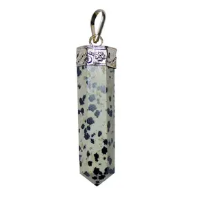 Stone Leopard Gemstone Point Agate Crystal Pendant For Man, Woman, Boys & Girls- Color- Multicolor (Pack of 1 Pc.)