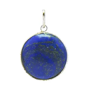 Stone Lapis Lazuli Free Shape Pendant For Man, Woman, Boys & Girls- Color- Multicolor (Pack of 1 Pc.)