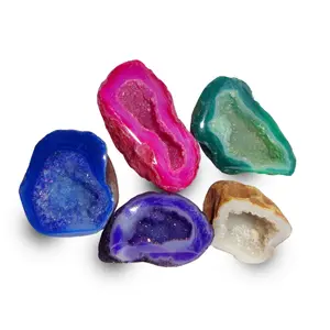 Agate Dyed Mixed Geodes (Set of 5 pc)