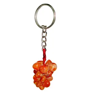 Energised Carnelian 6mm Beads Grapes Key Chain
