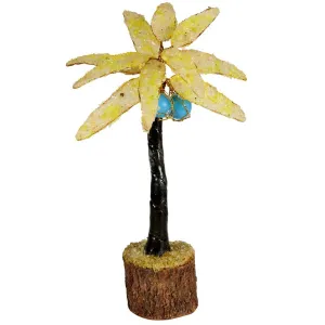 Energized Yellow Onyx Coconut Crystal Chip Tree