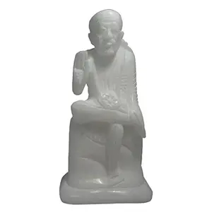 White Stone Sai Baba (8.2cm x5cm x 16.5cm)