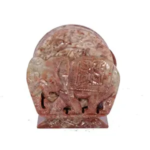 Soap Stone Coaster Set (Small) with 2 elephant (8.5cm x5cm x10cm)