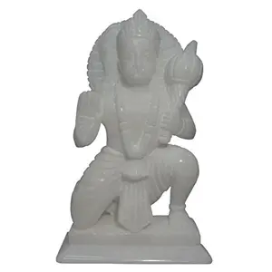 White Stone Hanuman 21.5 cm