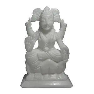 White Stone Laxmi Idol (8cmX4.3cm X12cm)