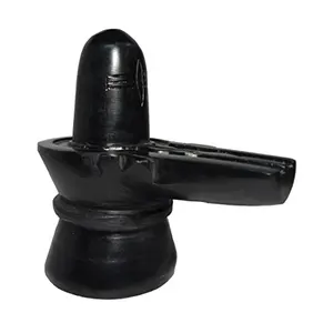 Black Stone Shiva Linga Idol (12.5cm x7cm x12cm)
