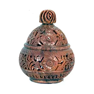 Soap Stone Carved Haandi (10cm X10cm X12cm)