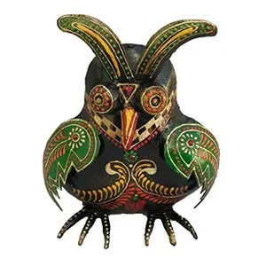 Sancheti Art Iron Metallic Devil Male Owl Showpiece (Multicolor)