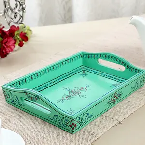 Hand Painted Tray Blue
