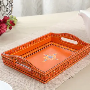 Hand Painted Tray Brown