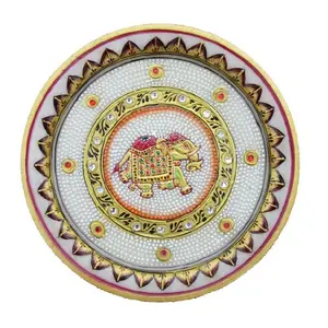 Marble Decorative Elephant Plate