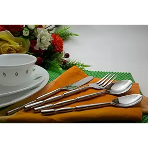 Premium Stainless Steel - Elegant Flatware 16 Pieces Regal Cuts Cutlery Set