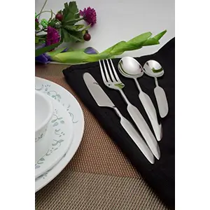Premium Stainless Steel - Elegant Flatware 16 Pieces French Half-Wing Cutlery Set