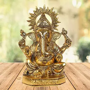 Handmade Lord Ganesha Spiritual Idols Puja Room - - Religious Showpiece Gift Item