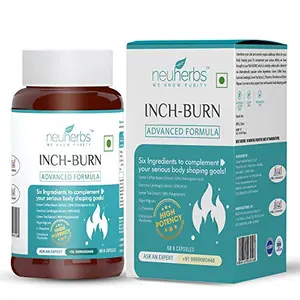 Inch Burn (Fat Burner with 3G Herbal Formula)- with Green Coffee Extract Green Tea Extract and Garcinia Cambogia for Weight loss product for Men & Women- 60 Capsules