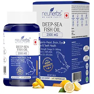 Deep Sea Omega 3 Fish Oil 2500 Mg (Omega 3 1486 mg; 892 mg EPA; and 594 mg DHA per serving) : 60 Soft gel capsules
