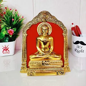 Mahaever Swami Gold Plated Wall Hanging and Stand