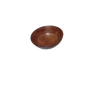 Single Piece Sheesham Wood Round Soup Bowl