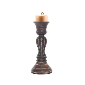Wood Handmade Candle Holder Pack of 1