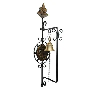 Wrought Iron and Brass Beautiful Antique Inspired Door Bell Wall Mounted Decorative for Home Decor