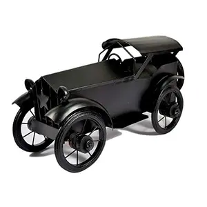 Wrought iron vintage car with roof / toys / car / car showpiece for home decor-Black