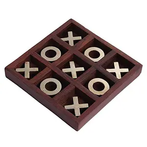 Wooden Puzzle Tic Tac Toe Indoor/Outdoor Board Game