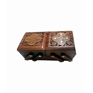 Wooden Handicraft Sliding Jewellery/Dryfruit Box Designer Decorative Gift