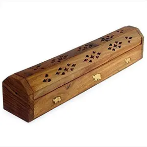 Wooden Handcrafted Agarbatti/Incense Sticks Case- Works as a Storage Case as Well as Holder