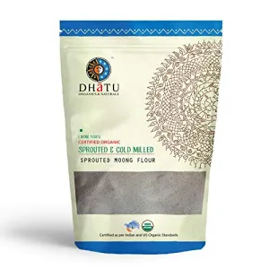 Dhatu Organics Sprouted Green Gram Flour 500 g Superior Nutrition Protein Rich