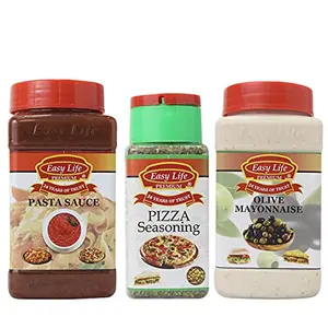 Combo Pack of Olive Mayonnaise 315g and Pasta Sauce 350g with Pizza Seasoning 25 g