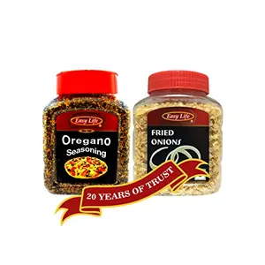 Combo of Fried Onions 100g and Oregano Seasoning 250g (Mixed seasonings and Spice A Chef's Pick for Their Groceries)