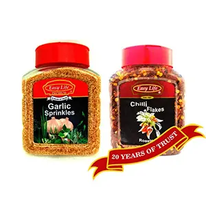 Combo of Garlic Sprinkles 250g Roasted Chilli Flakes 200g