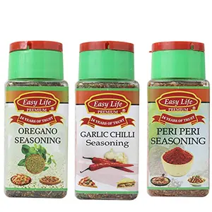 Easy Life Combo of Oregano Seasonings Garlic and Chilli Seasoning Peri Peri Masala Seasonings