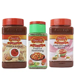 Pasta Sauce 350g and Pasta Seasoning 30g with Chilli Garlic Sauce 340g