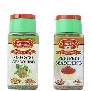 Easy Life Combo of Oregano Seasonings 60g Peri Peri Masala Seasoning 75g | Premium Mix Seasoning