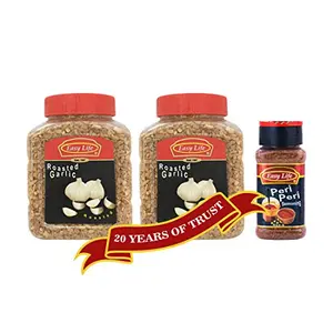 Combo Pack of Roasted Garlic 300g (Pack of 2) with Peri Peri Seasoning 75g