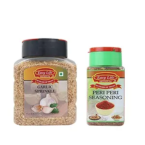 Easy Life Combo of Garlic Sprinkles 250g and Peri Peri Seasoning 75g