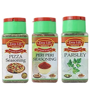 Pizza Seasoning 25g + Peri Peri Seasoning 75g + Parsley 20g (Combo Pack of 3)