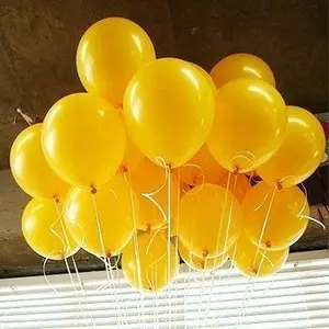 Latex Balloons for Party Decorations (Yellow) - Pack of 25