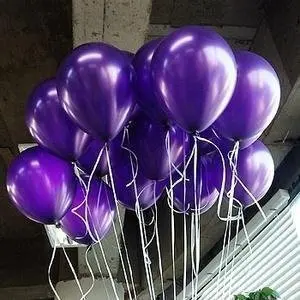 Metallic Shiny Peal Finish Balloons (Purple Pack of 25)